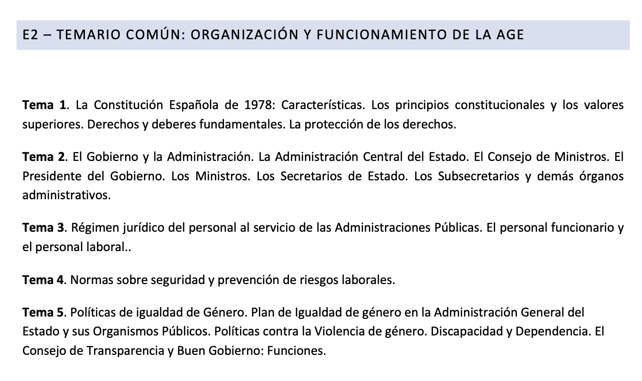 MUESTRA - E2 TEMARIO COMÚN "Organización y Funcionamiento de la AGE" - Imagen 3
