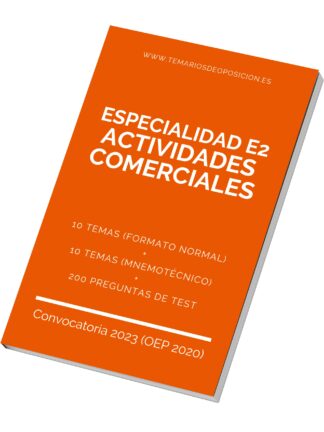 Temario E2 ACTIVIDADES COMERCIALES (+Test)