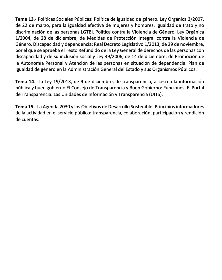 Programa del M2 TEMARIO COMÚN Organización y Funcionamiento de la AGE (2/2)