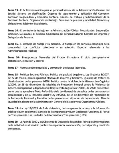 Programa del M3 TEMARIO COMÚN Organización y Funcionamiento de la AGE (2/2)
