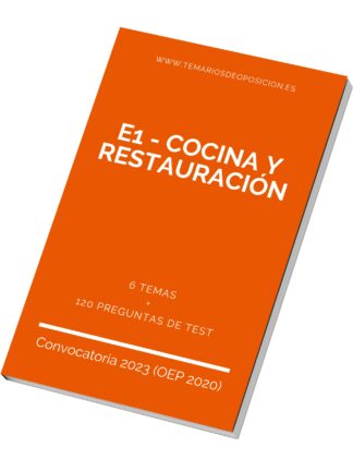 Temario de Oposición E1 - COCINA Y RESTAURACIÓN