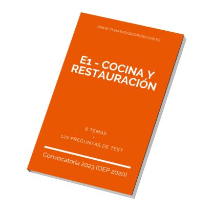 Temario de Oposición E1 - COCINA Y RESTAURACIÓN