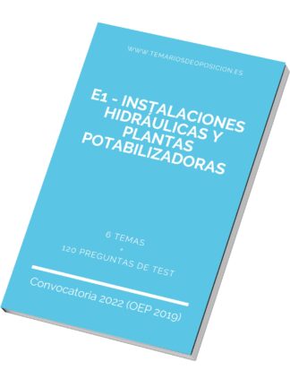 E1 INSTALACIONES HIDRÁULICAS Y PLANTAS POTABILIZADORAS