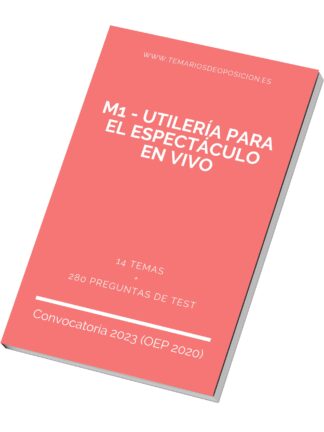 Temario Especialidad M1 - UTILERÍA PARA EL ESPECTÁCULO EN VIVO