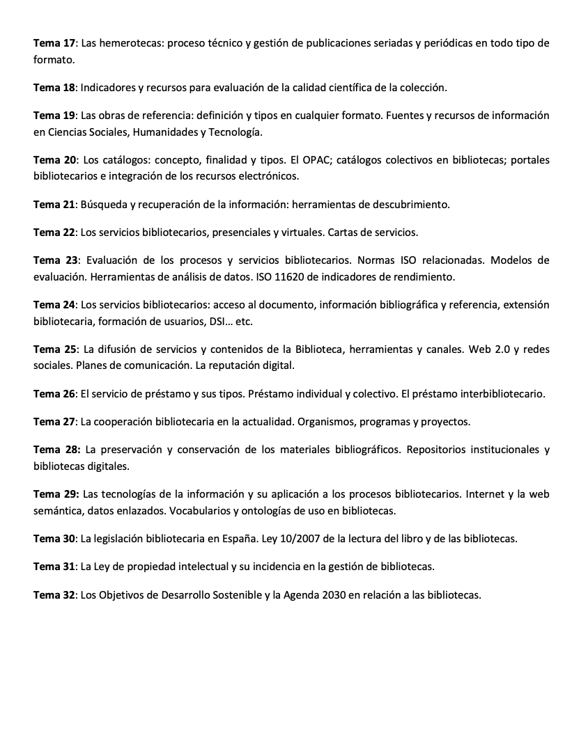 Programa de la Especialidad M2 INVESTIGACIÓN (Biblioteconomía y Documentación) (2/2)