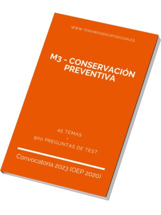 Temario Especialidad M3 - CONSERVACIÓN PREVENTIVA