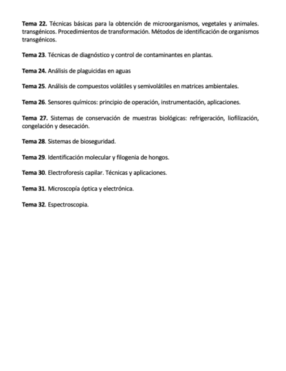 Programa de la Especialidad M2 BIOLOGÍA Programa 1 (2/2)