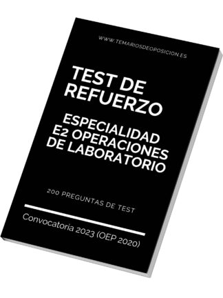 PORTADA TEST DE REFUERZO Especialidad E2 OPERACIONES DE LABORATORIO