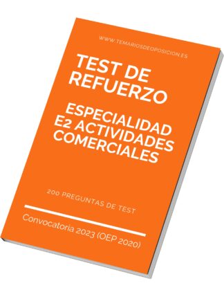 TEST DE REFUERZO Especialidad E2 ACTIVIDADES COMERCIALES