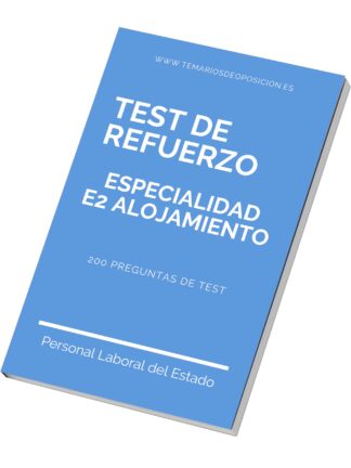 Portada del TEST DE REFUERZO Especialidad E2 ALOJAMIENTO
