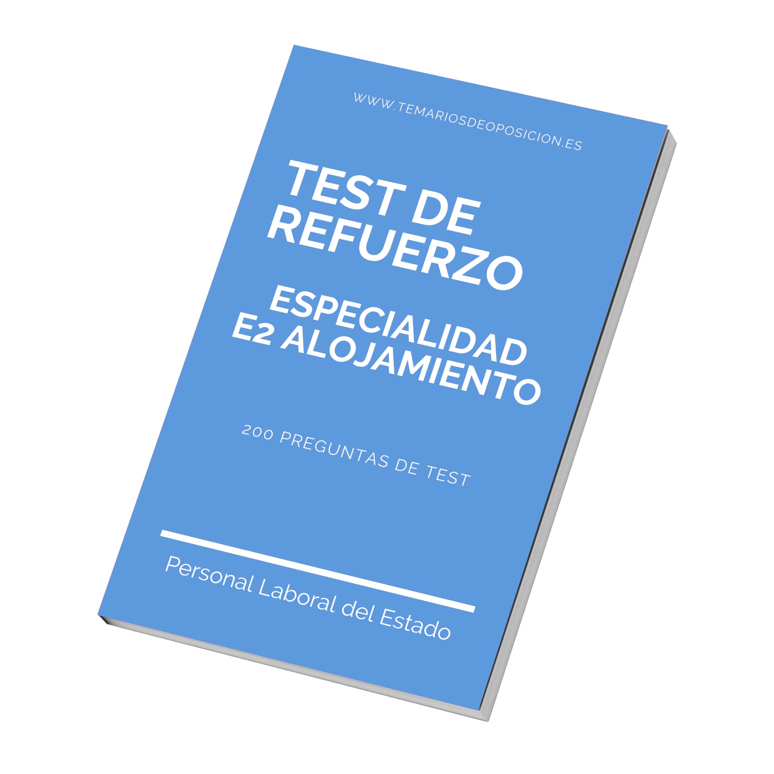 Portada del TEST DE REFUERZO Especialidad E2 ALOJAMIENTO