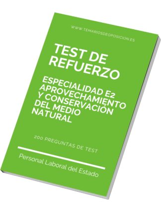 Portada TEST REFUERZO Especialidad E2 APROVECHAMIENTO Y CONSERVACIÓN DEL MEDIO NATURAL