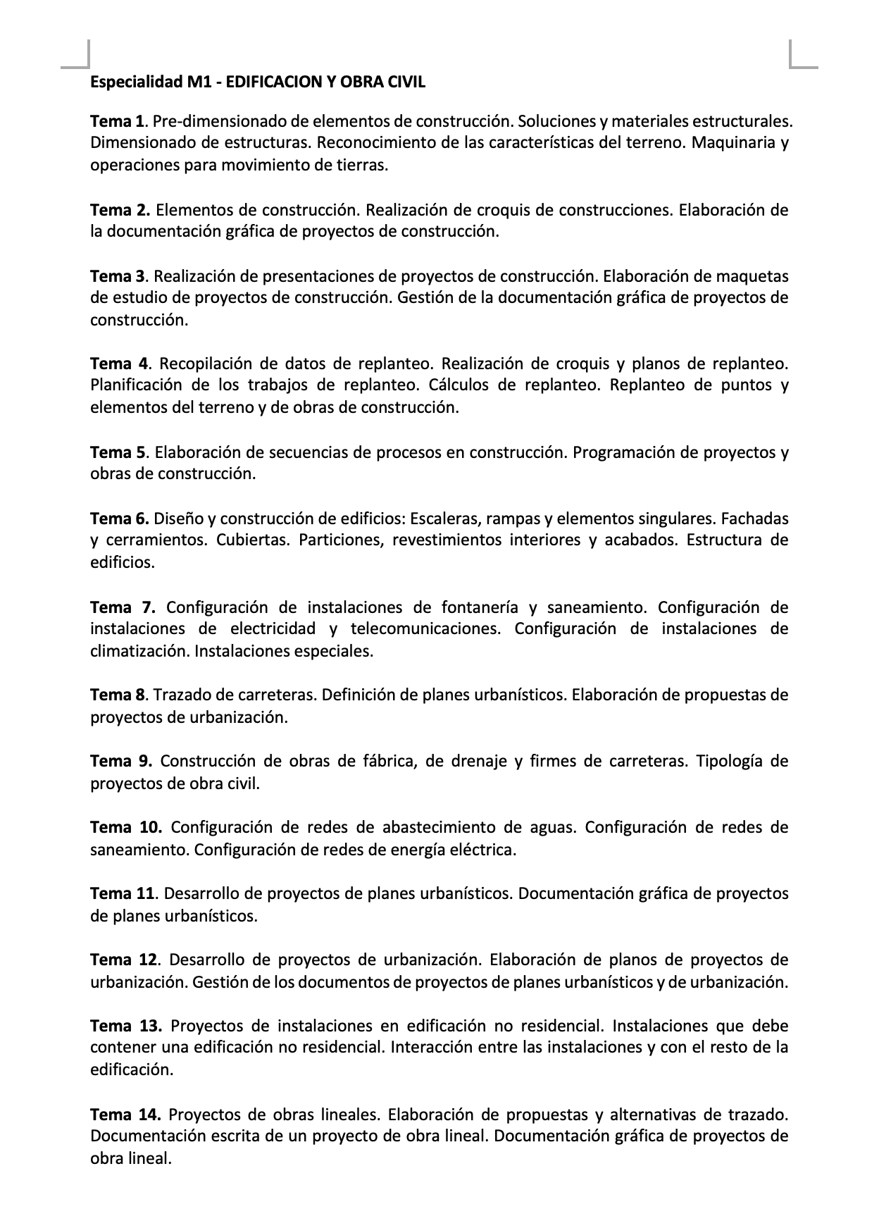 Temario M1 EDIFICACIÓN Y OBRA CIVIL (+Test) - Imagen 2