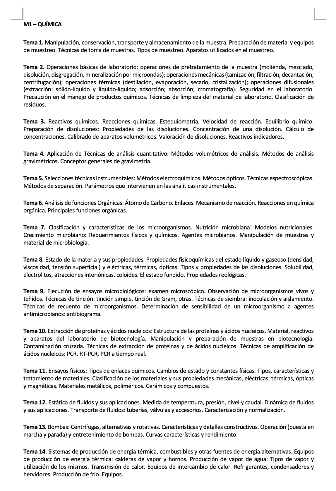 Temario M1 QUÍMICA (+Test) - Imagen 2