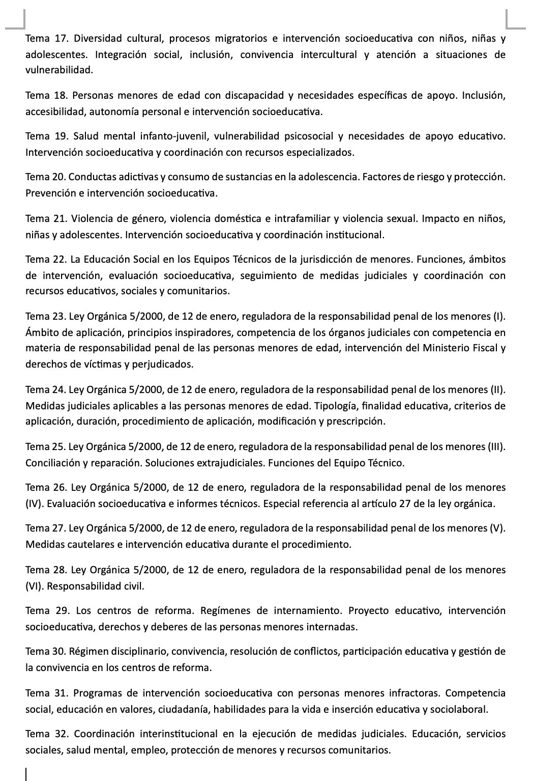 Programa de la Especialidad M2 EDUCACIÓN SOCIAL (2/2)